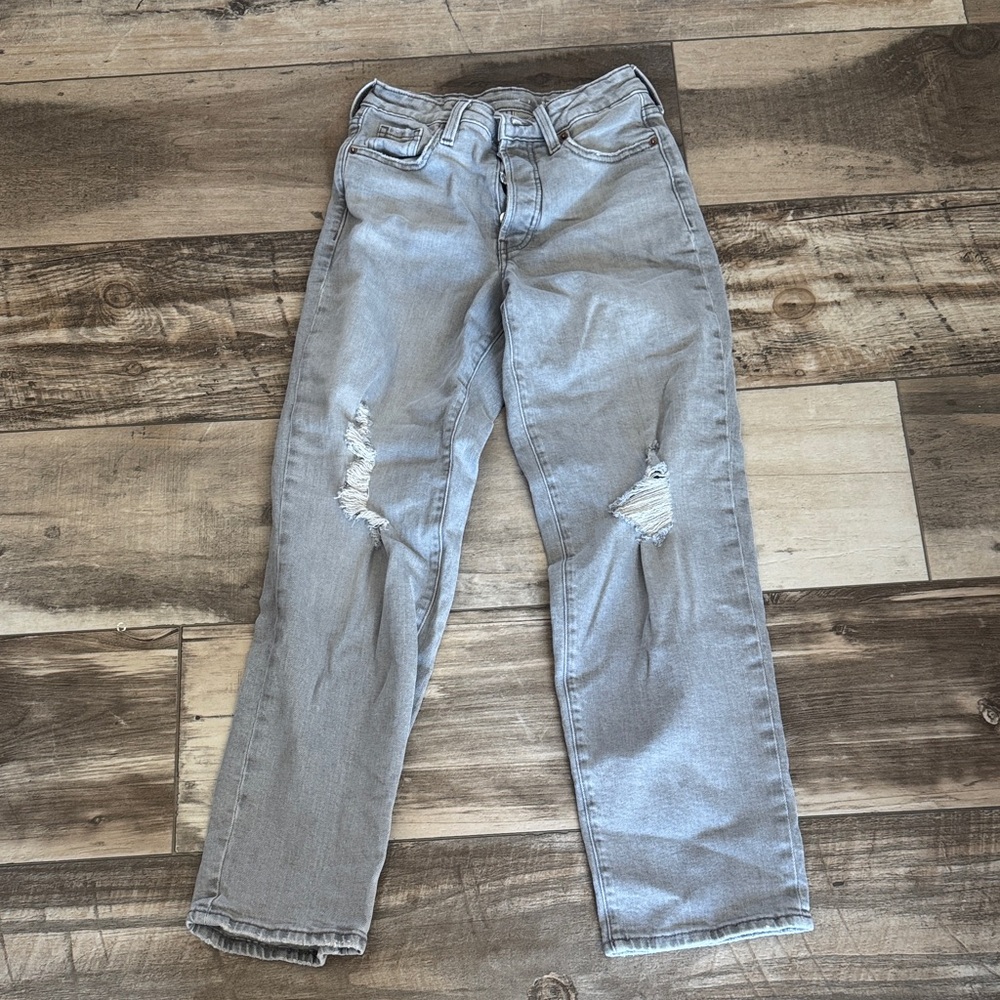 Old Navy high-rise OG loose grey jeans
